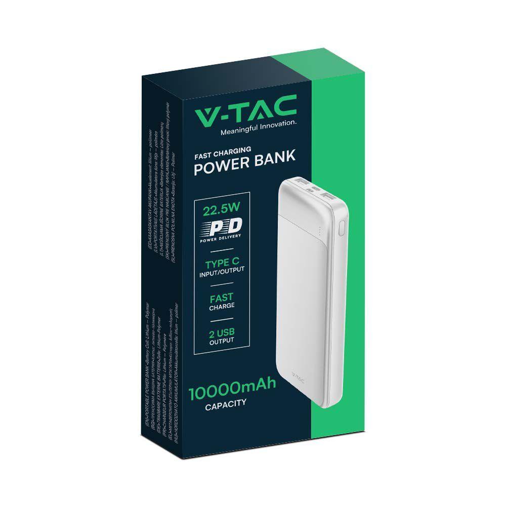 VT-10005 10000mAh FAST CHARGER POWER BANK WHITE