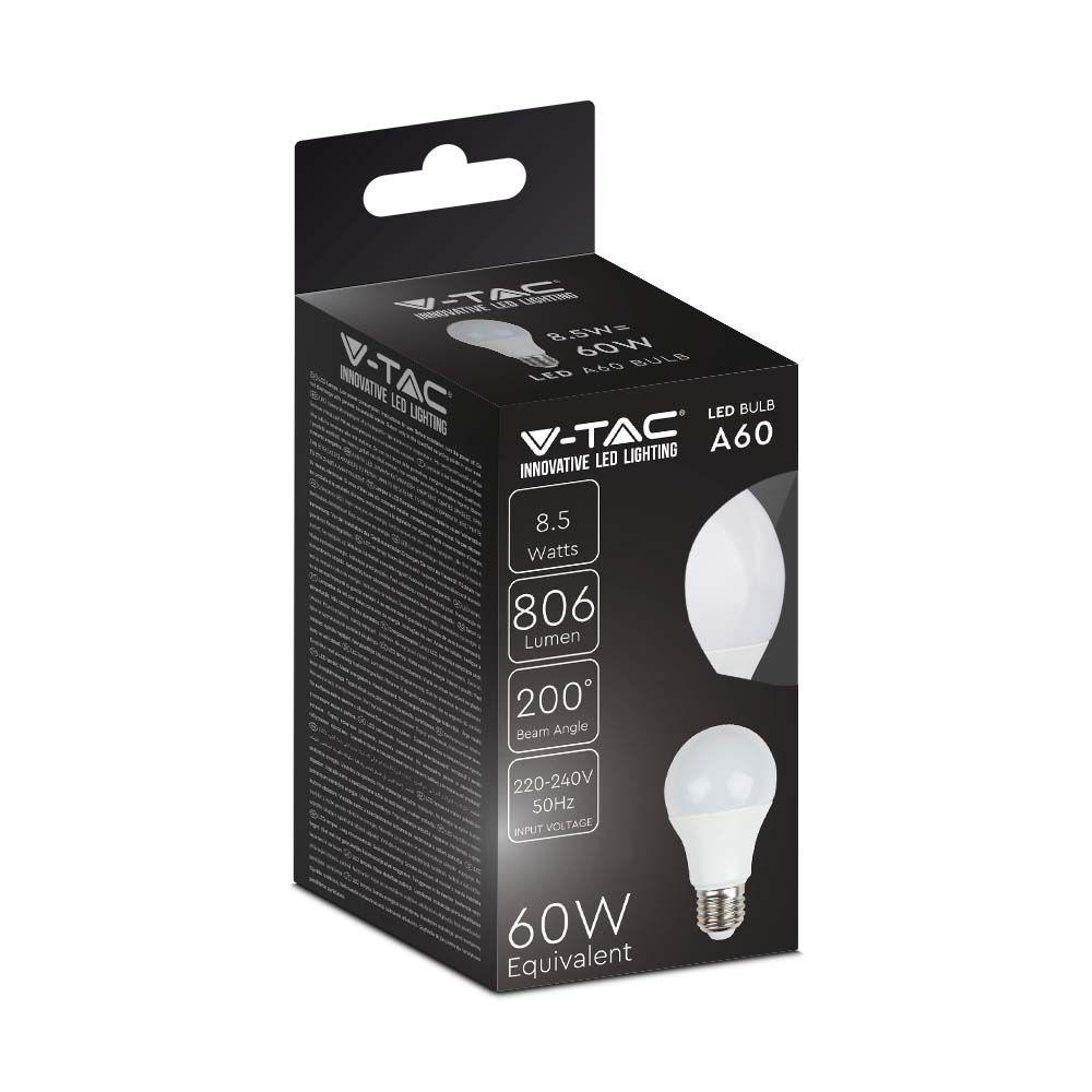 VT-2099 8.5W A60 THERMAL PLASTIC BULB 4000K E27