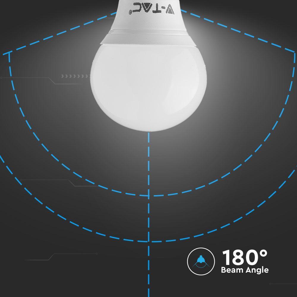 4.5W P45 Żarówka LED, Barwa:4000K, Trzonek:E14, Opakowanie: 6szt., VTAC, SKU 212734