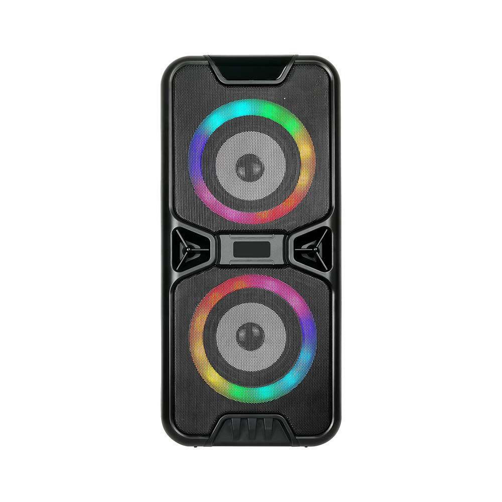 VT-6204-2 2x10W RECHARGEABLE SPEAKER USB & TF CARD SLOT RGB 2x4inch