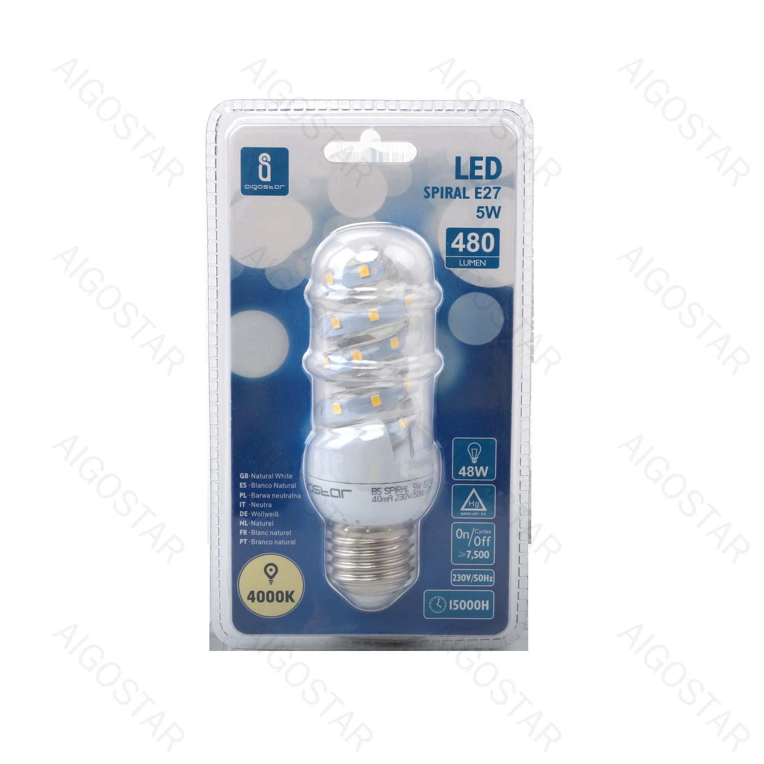 LED Spiral E27 5W