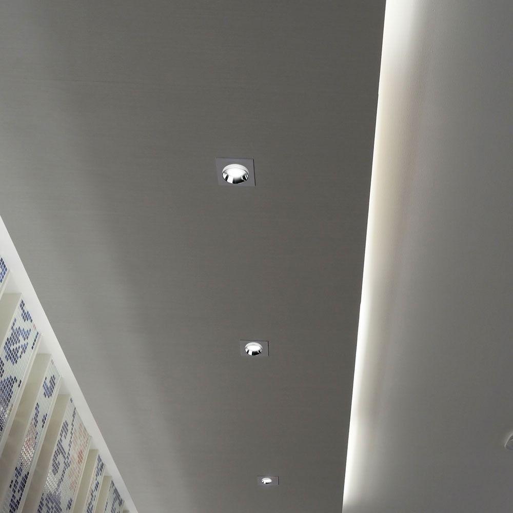 VT-866 GU10 WHITE GYPSUM (RECESSED) WITH BLACK METAL-SQUARE