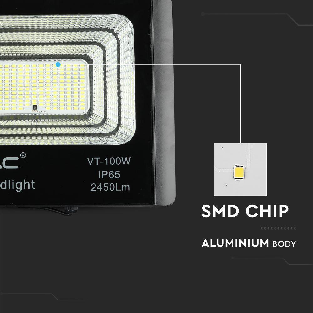 Naświetlacz solarny LED, Barwa:4000K, VTAC, SKU 8576