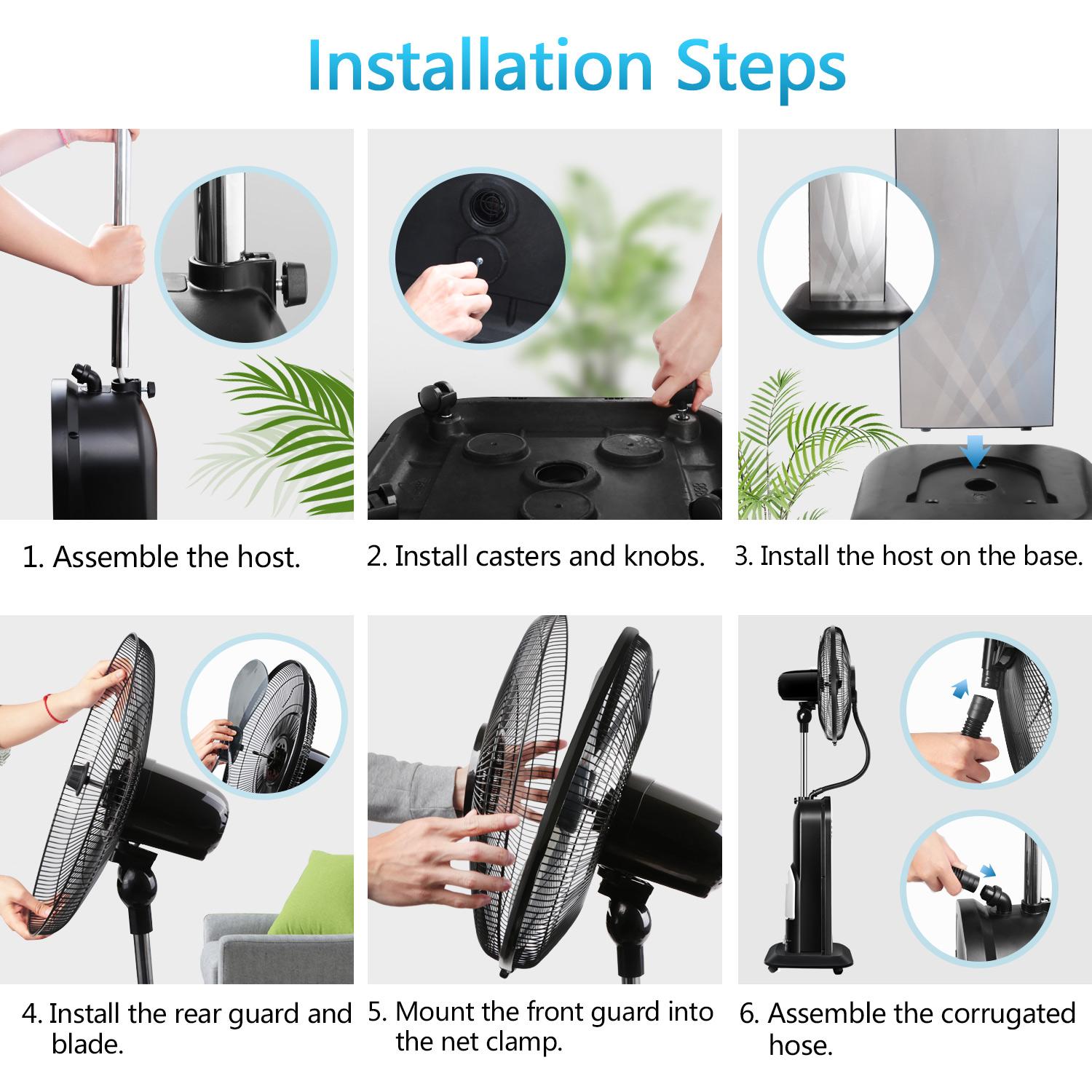 1.8L 16-in electronic mist fan (Remote control)