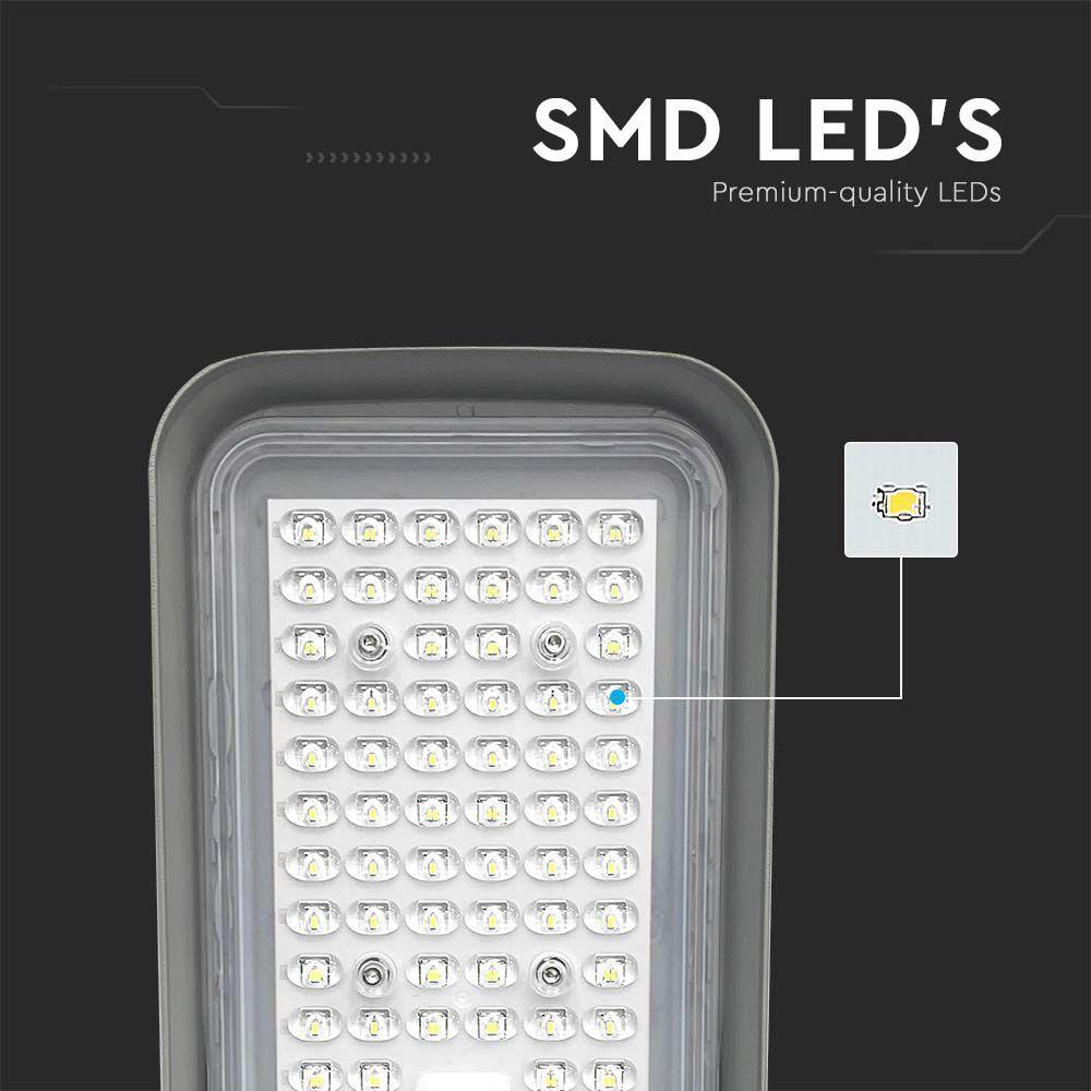 30W Lampa uliczna LED, Barwa: 6500K, Obudowa: Szara, VTAC, SKU 7887