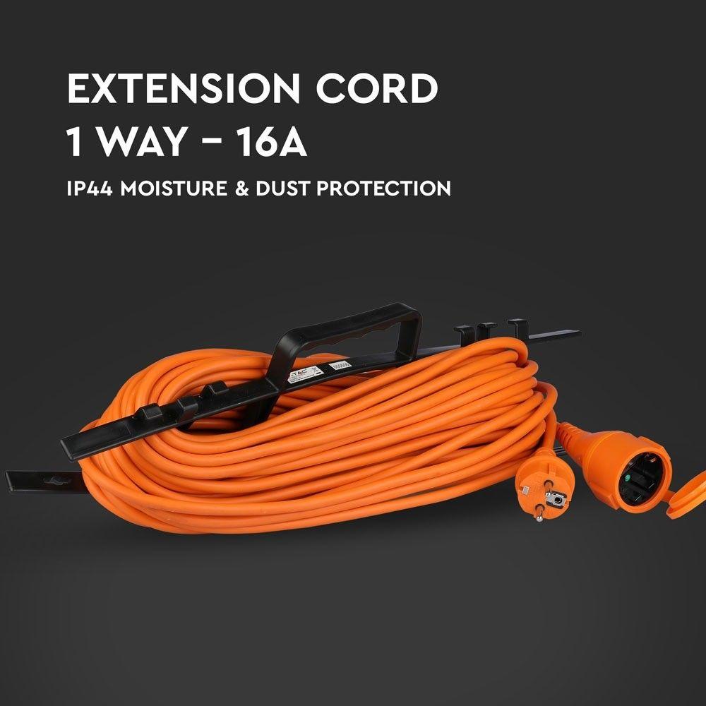 Garden extension cable 1 GN. 16A, 3x1.5 X 30M, Orange, VTAC, SKU 8815