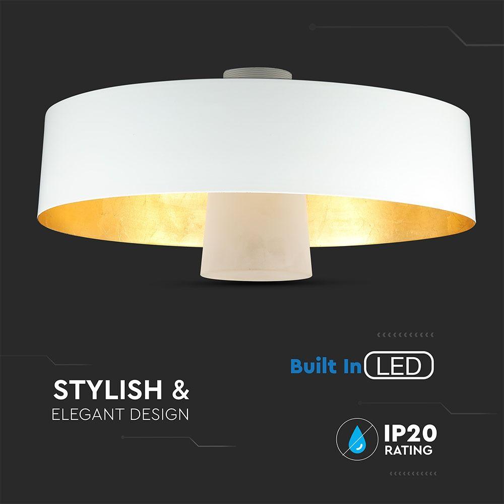 VT-7666 7W LED PENDANT LIGHT(ACRYLIC)-WHITE LAMPSHADE 3000K