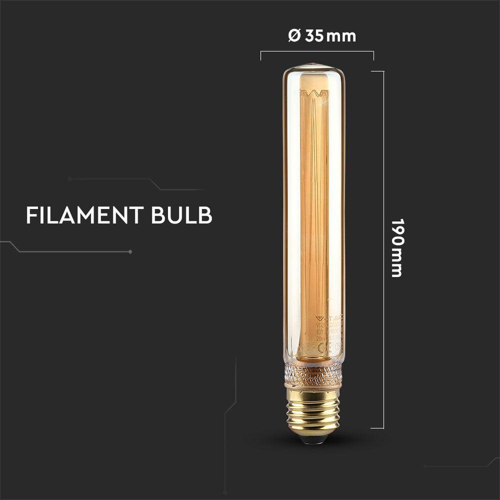 VT-2162 2W T30 LED ART FILAMENT BULB-AMBER GLASS 1800K E27