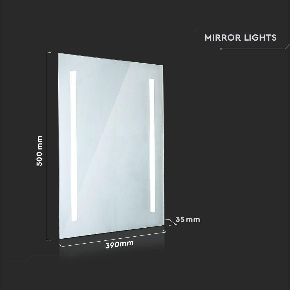 VT-8505 17W LED MIRROR LIGHT - CHROME 6400K D:500*390MM