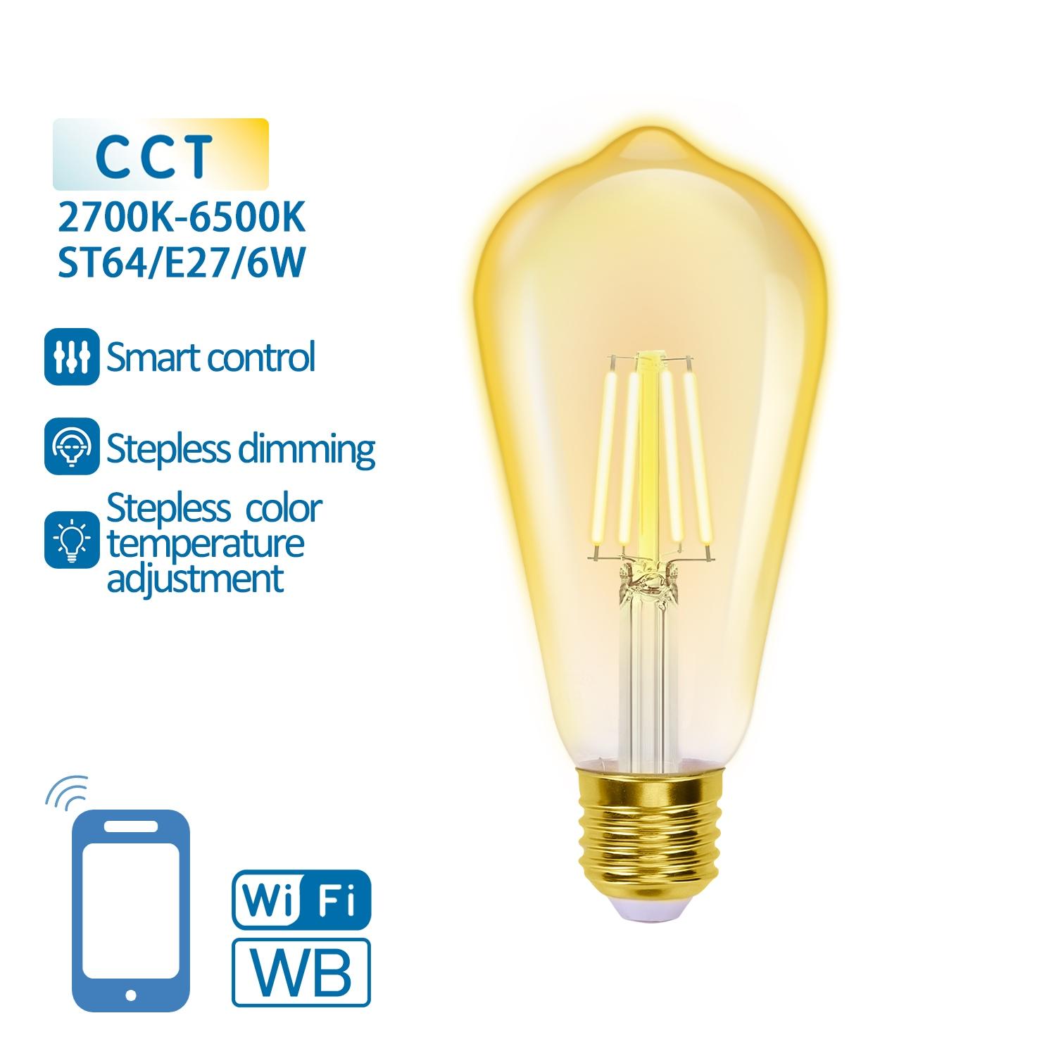 WIFI + Bluetooth E27 ST64 6W