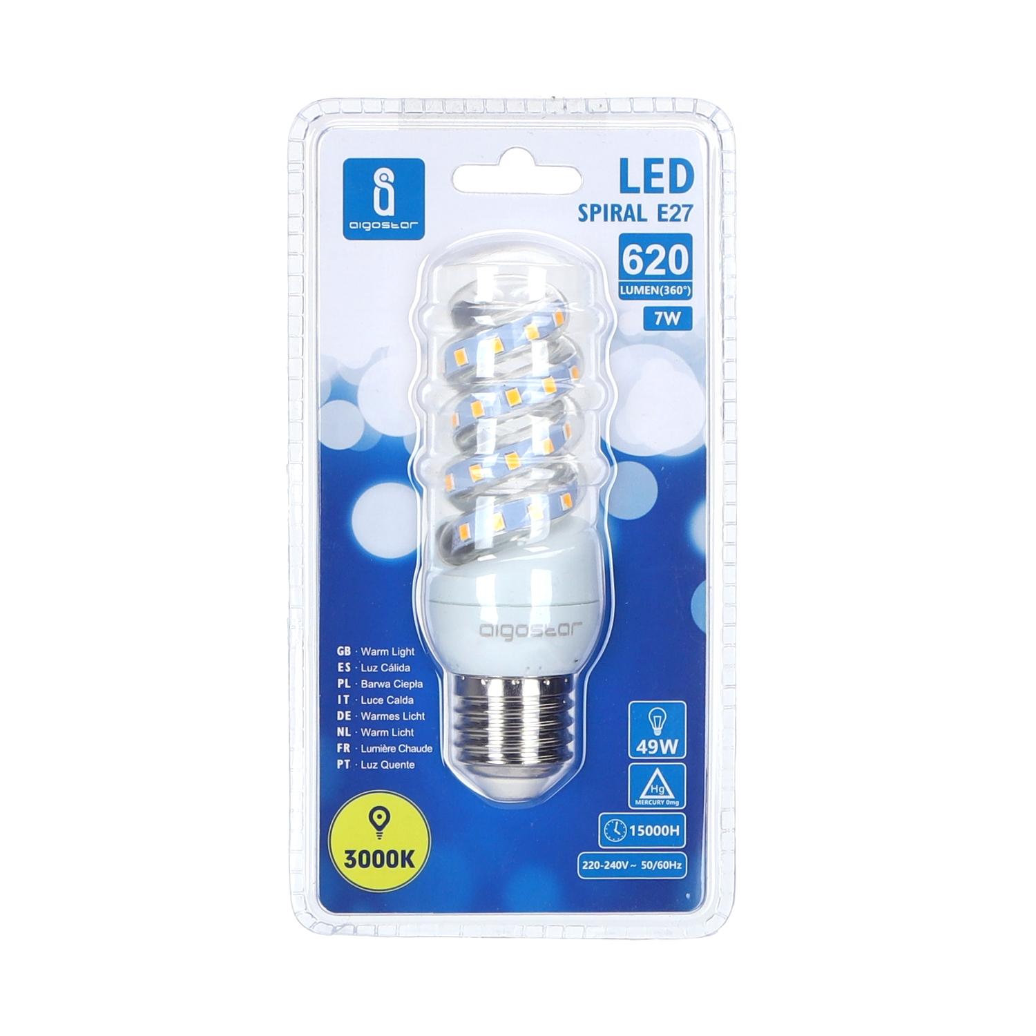 LED E27 7W Spiral tube