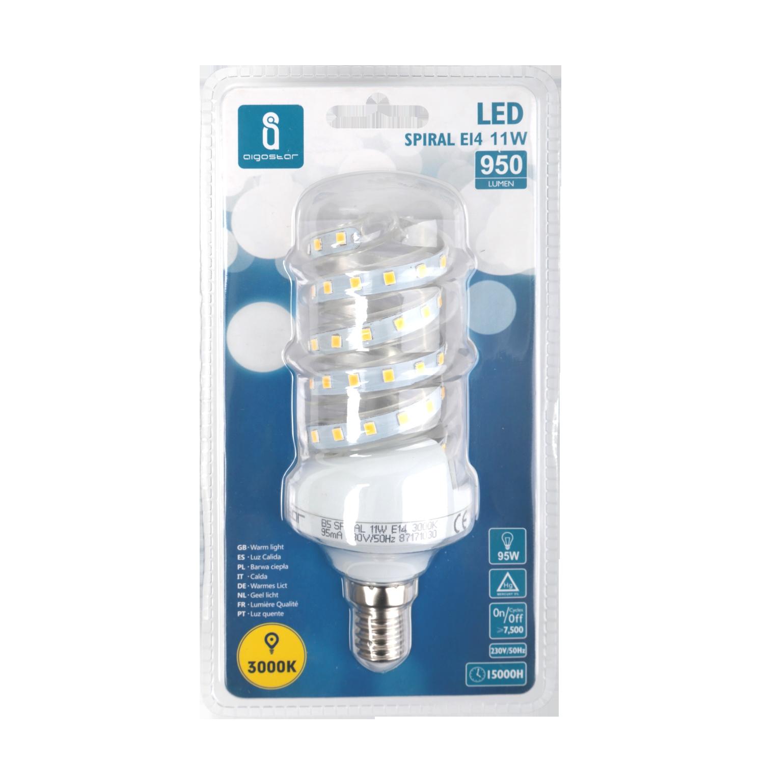 LED E14 11W Spiral tube