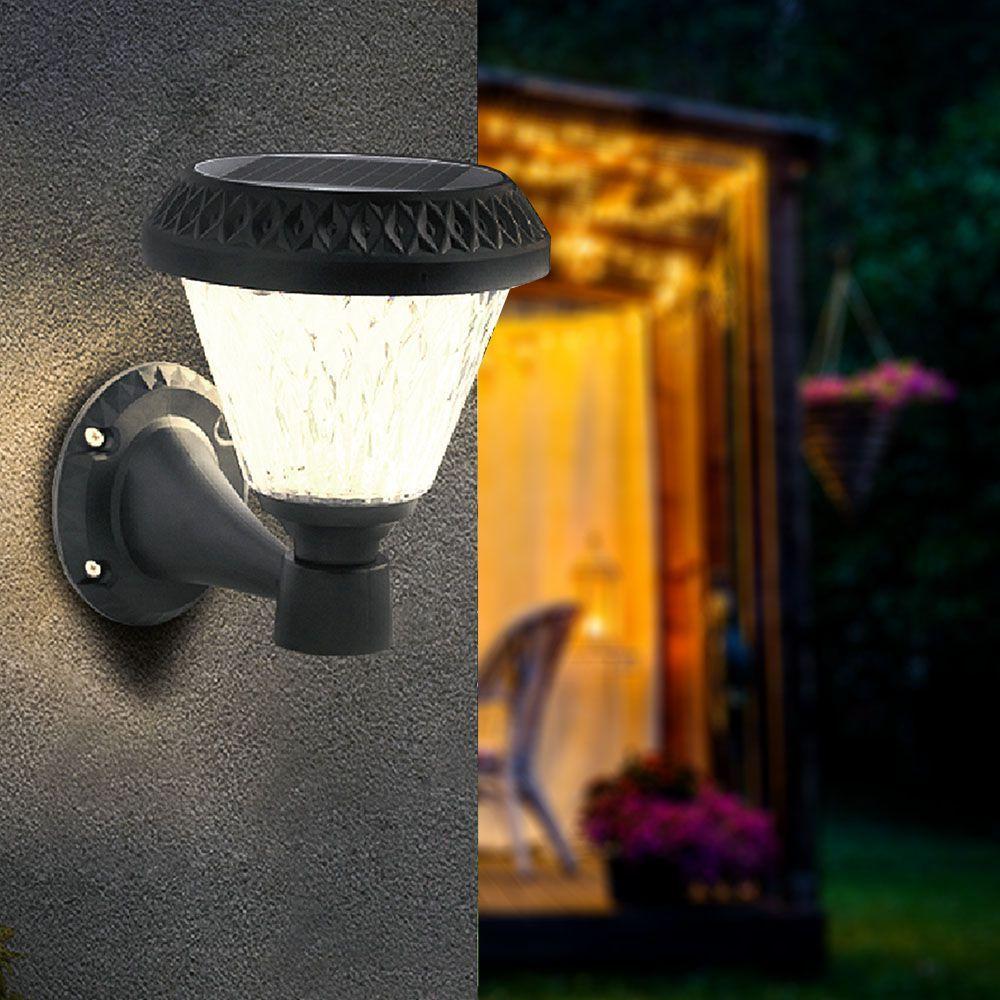 VT-969 LED SOLAR WALL LIGHT RF CONTROL CCT 3IN1 BLACK BODY IP44 160x230mm