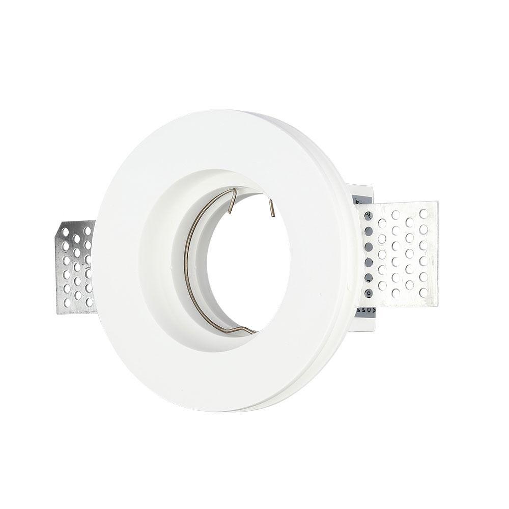 VT-771 GU10 GYPSUM FITTING ROUND-WHITE