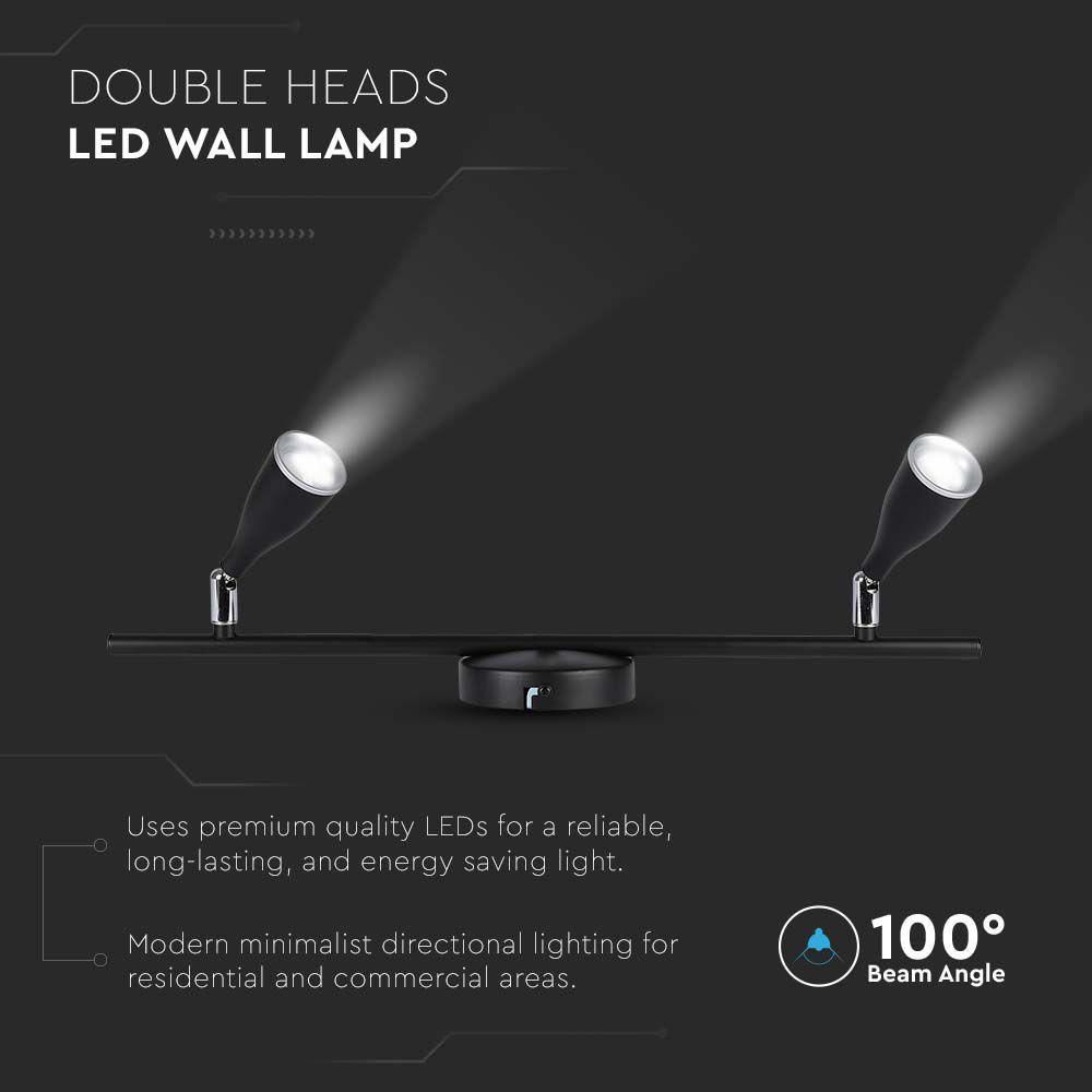 VT-810 9W LED WALL LAMP 4000K BLACK