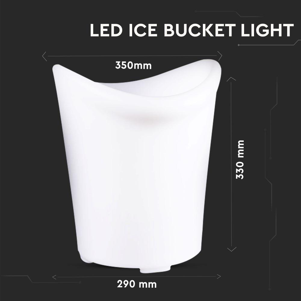 Oprawa ogrodowa LED ICE BUCKET , , Wymiary:29X33X35cm, VTAC, SKU 40191