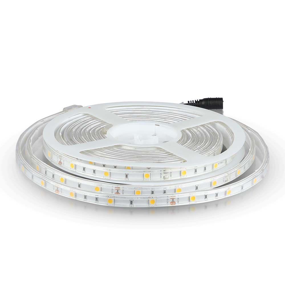 4.8W Taśma LED, Barwa:3000K, IP65, Rolka:5m, VTAC, SKU 212145