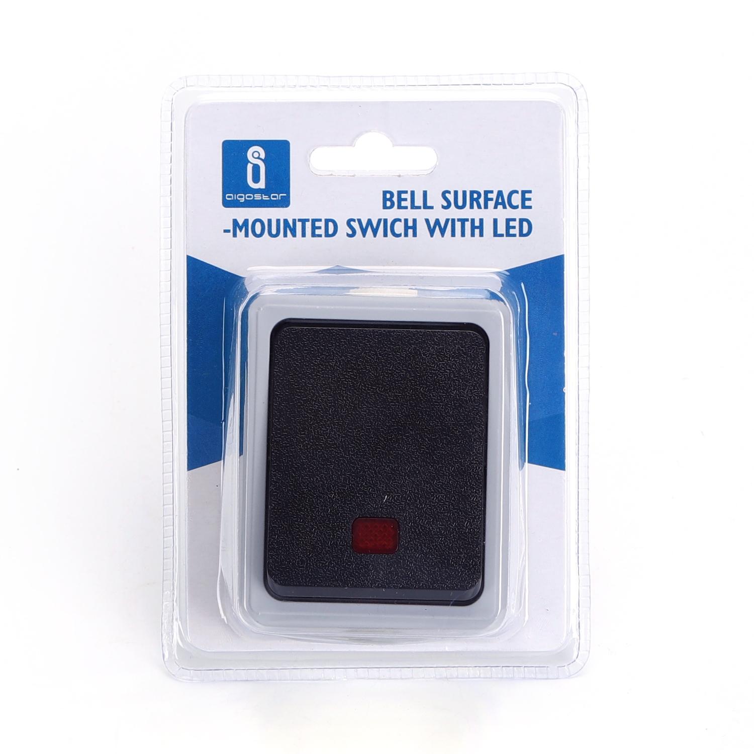 Surface-Mounted Doorbell Switch Gray