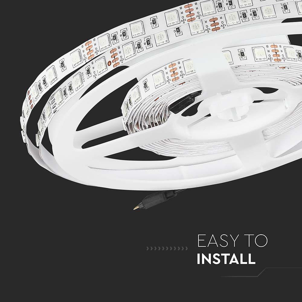 11W Taśma LED, Barwa: Żółty, IP20 , Rolka:5m, VTAC, SKU 212156