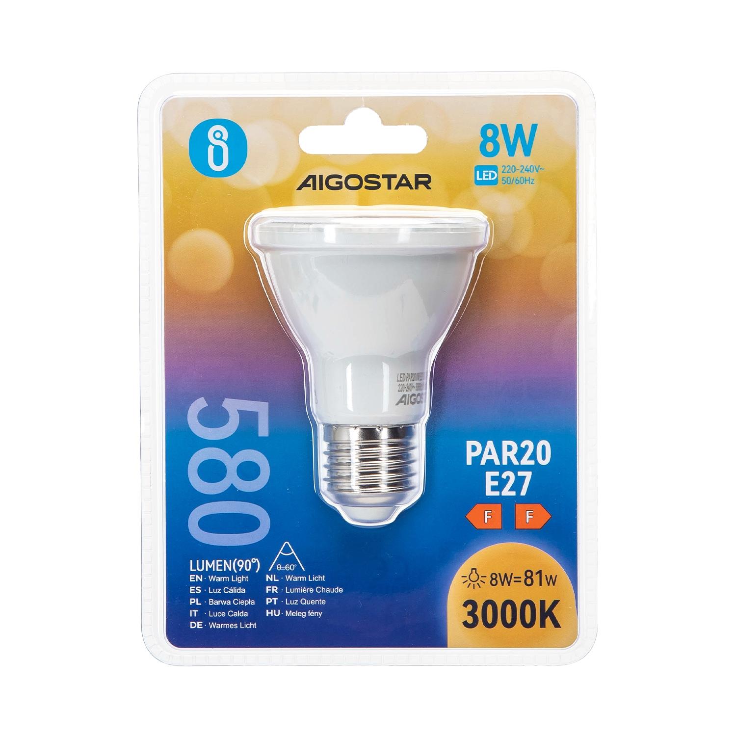 LED PAR20 E27 8W