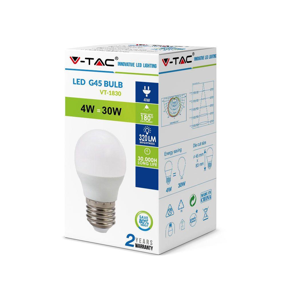 VT-1830 4W G45 LED BULBS 2700K E27