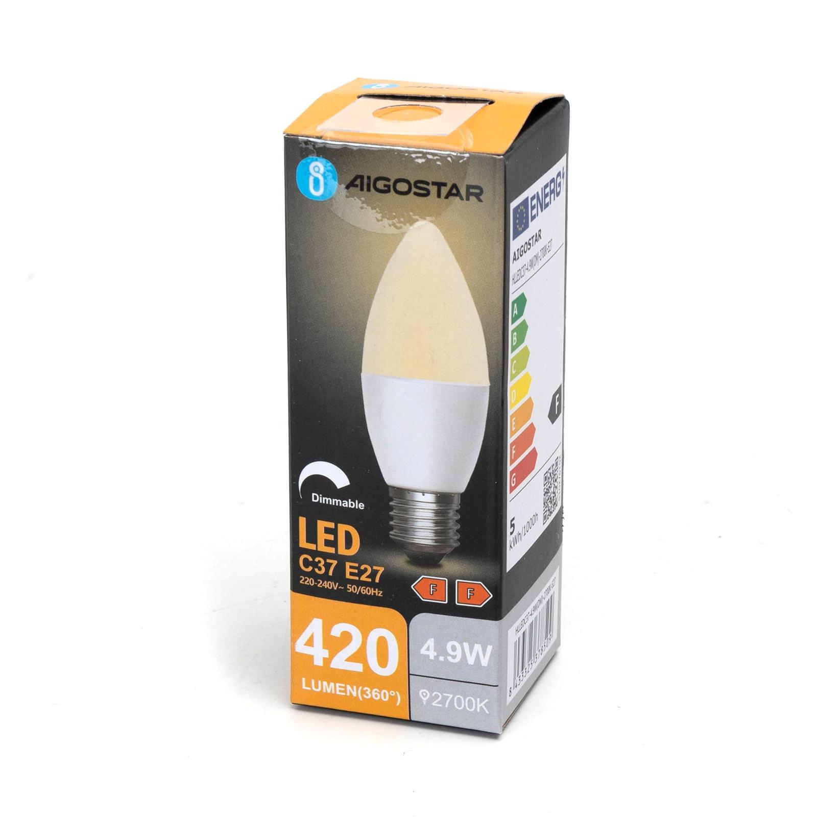 Ściemnialna żarówka LED C37 E27 4,9W 2700K