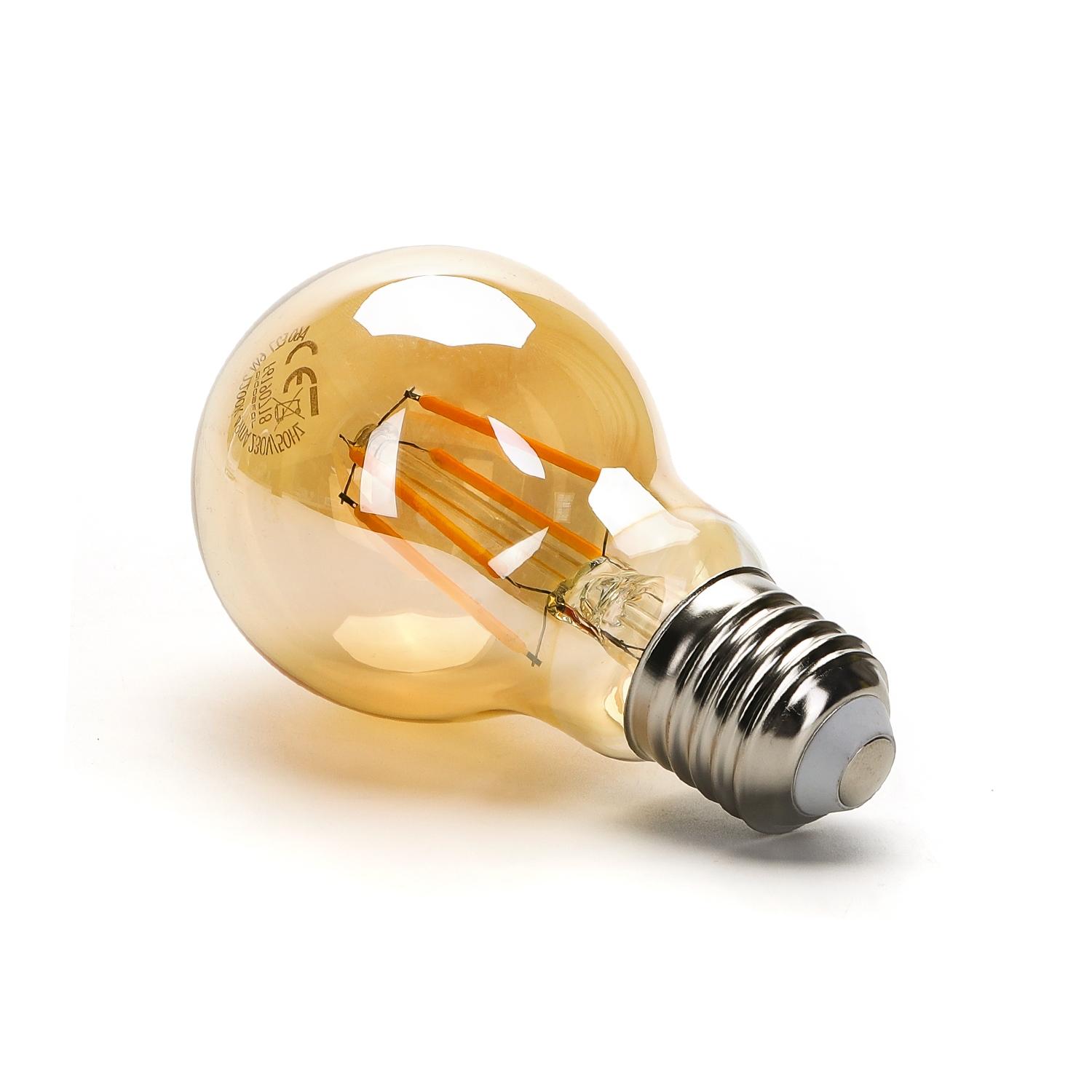 LED Filament Bulb (Amber) A60 E27 8W