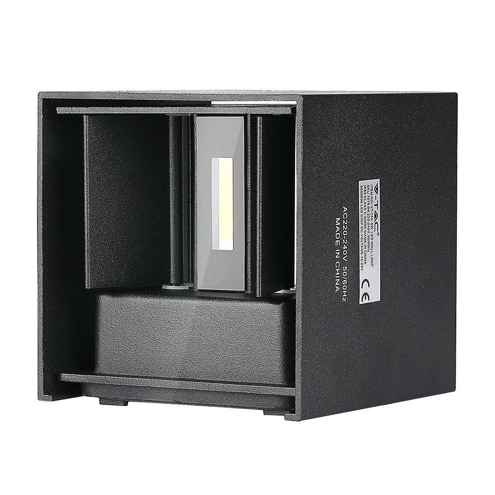 VT-759-12 12W LED UP-DOWN WALL LIGHT WITH BRIDGELUX CHIP 4000k BLACK SQUARE