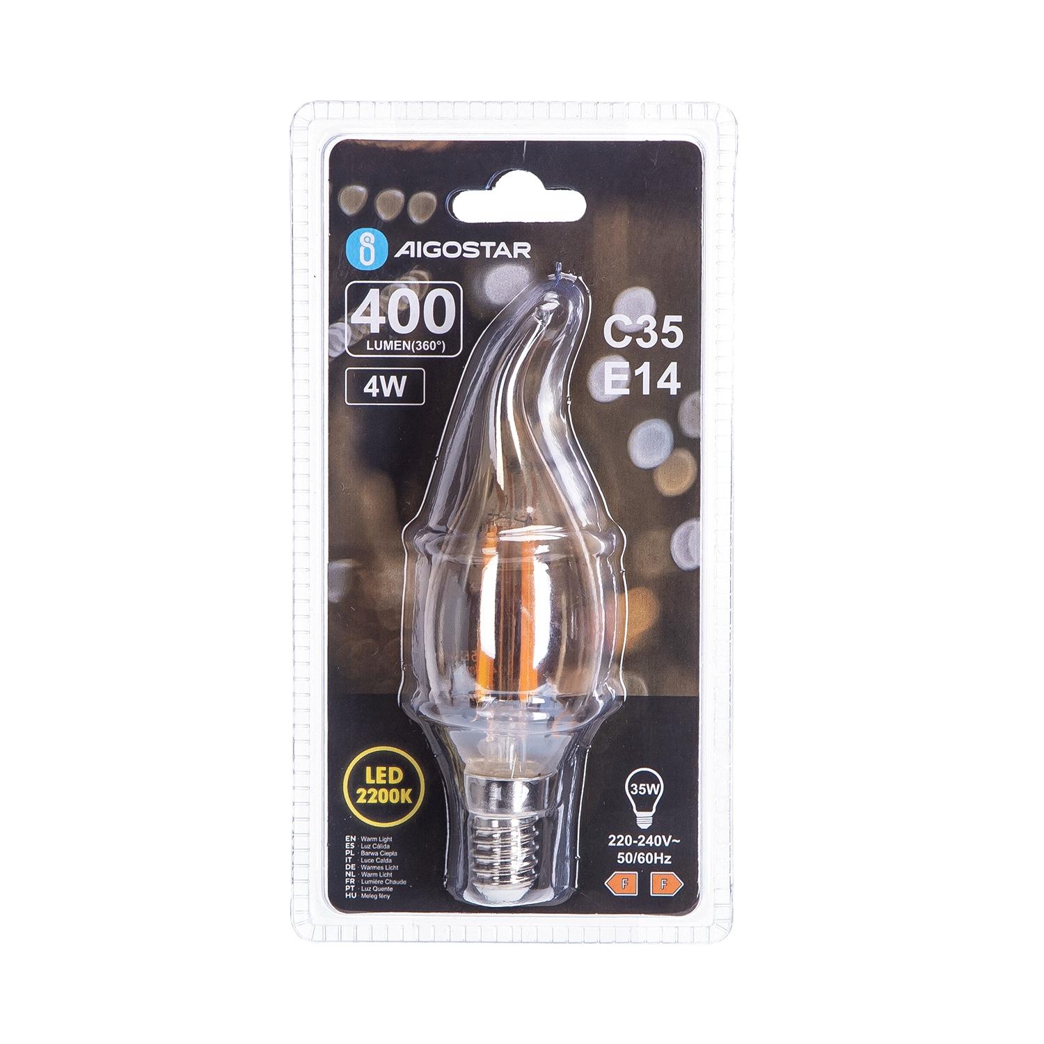 Żarówka świecowa LED Filament C35 E14