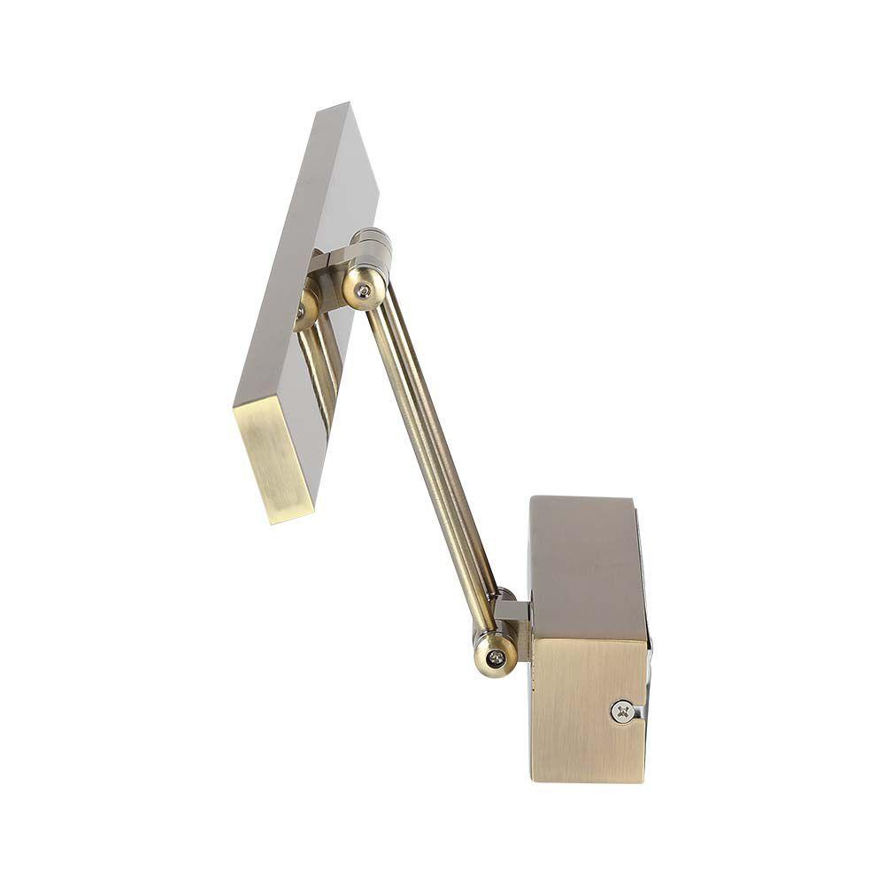 VT-7009 9W LED PICTURE/MIRROR LAMP MOVABLE SQUARE FRAME GOLDEN 3000K D:455