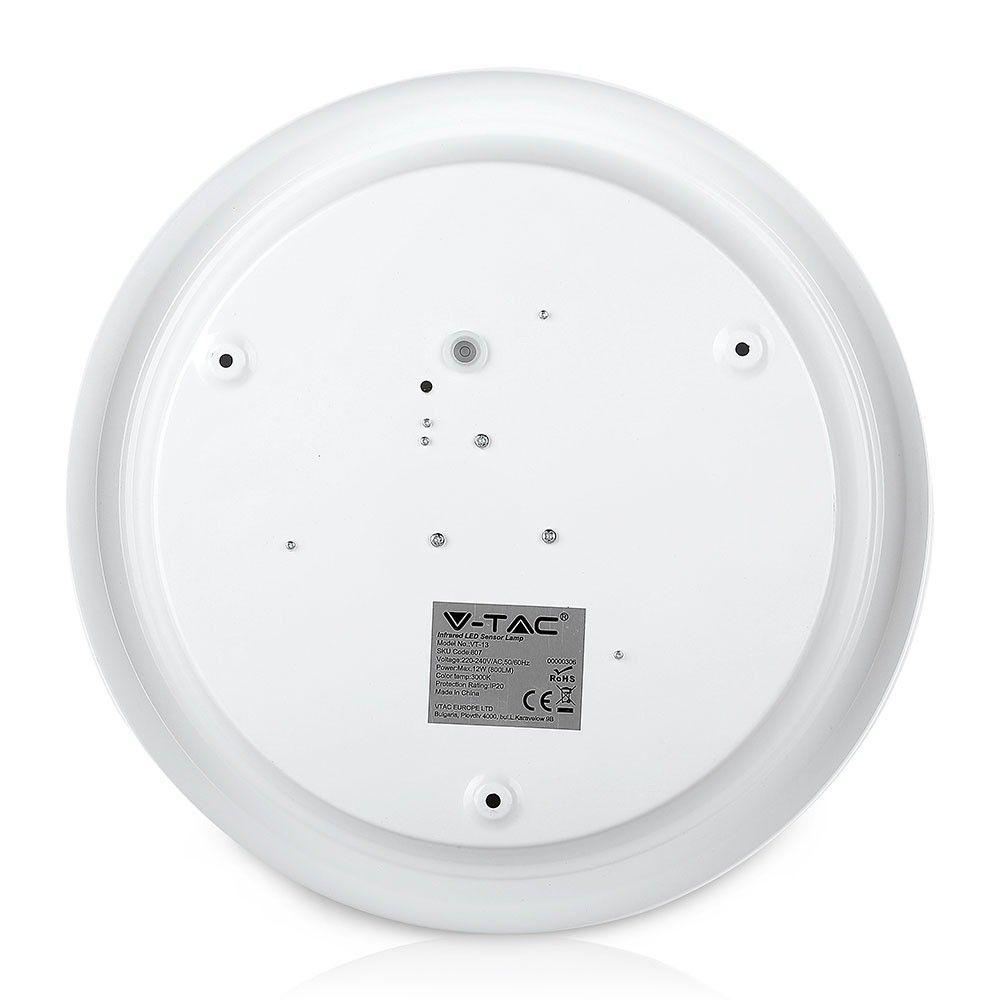 VT-13 12W LED DOME LIGHT WITH SENSOR AND SAMSUNG CHIP 3000K