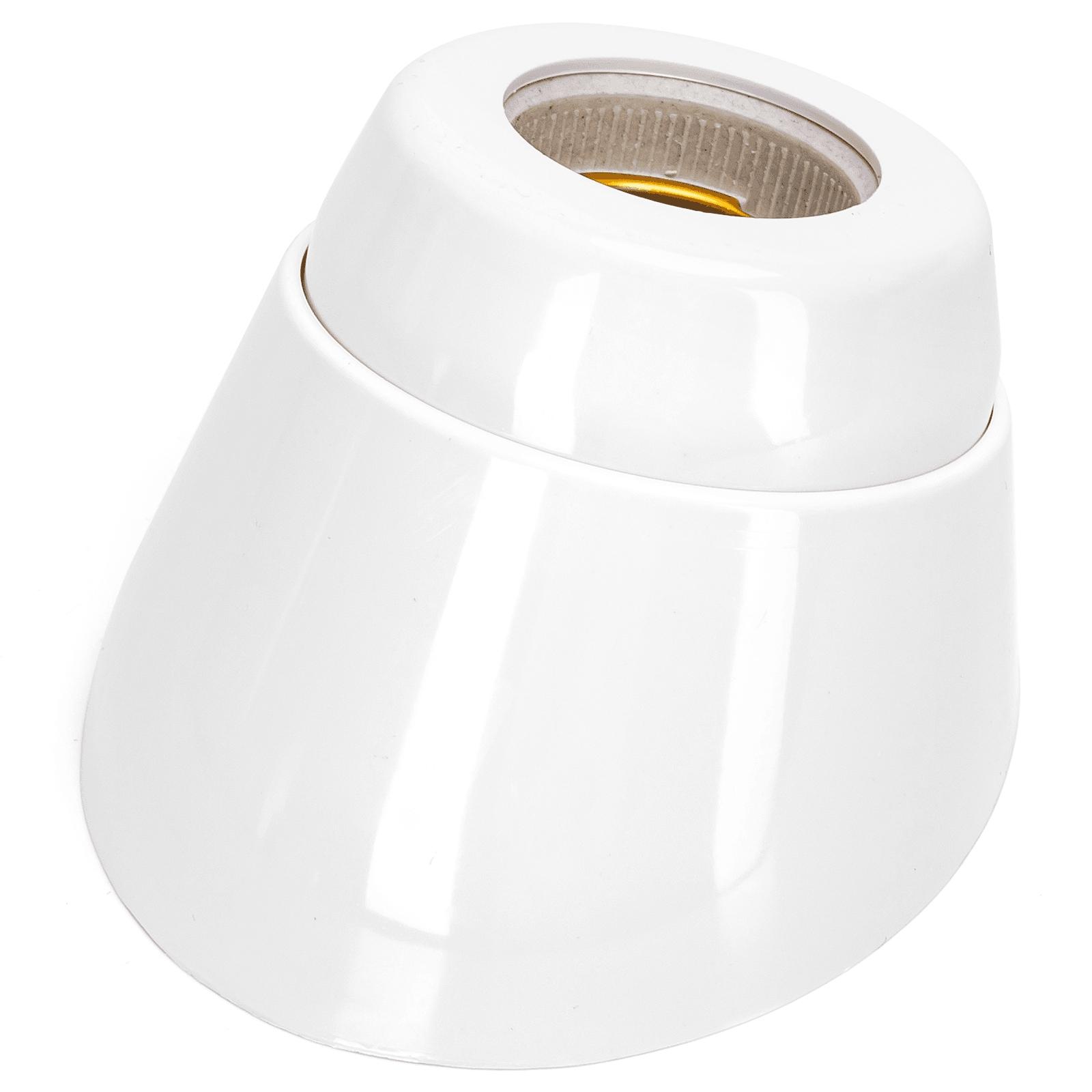 E27 Ceramic Lamp Holder White