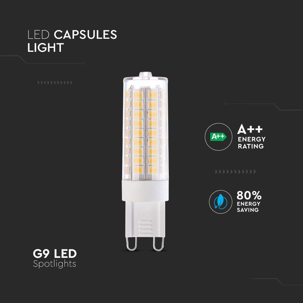 5.5W GU10 Żarówka LED, Barwa:3000K, Trzonek:G9, VTAC, SKU 7432