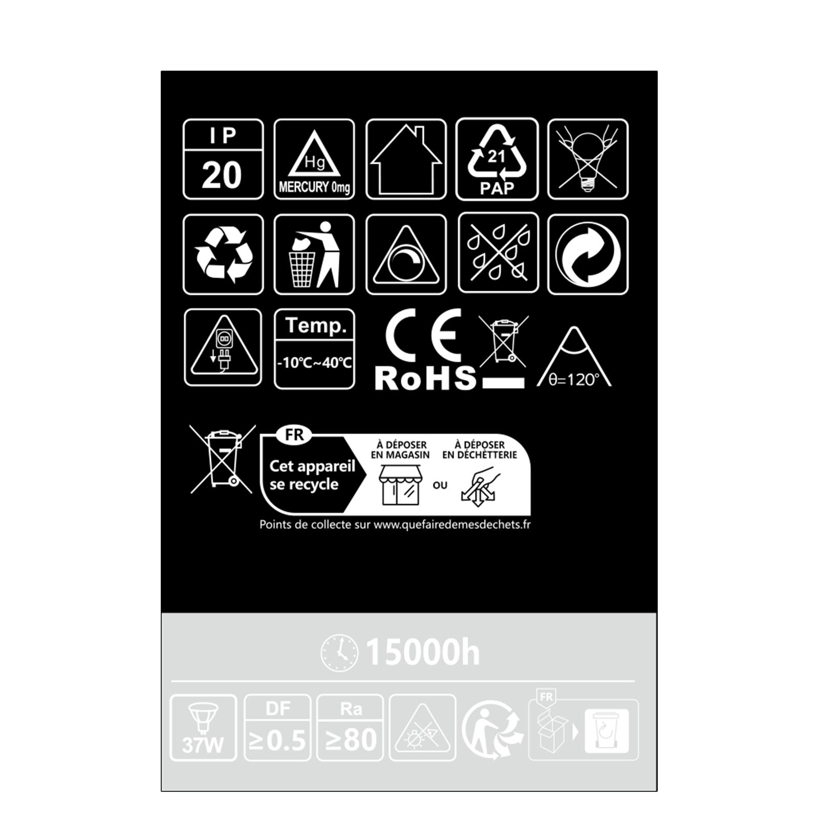 LED GU10 4.9W 2700K