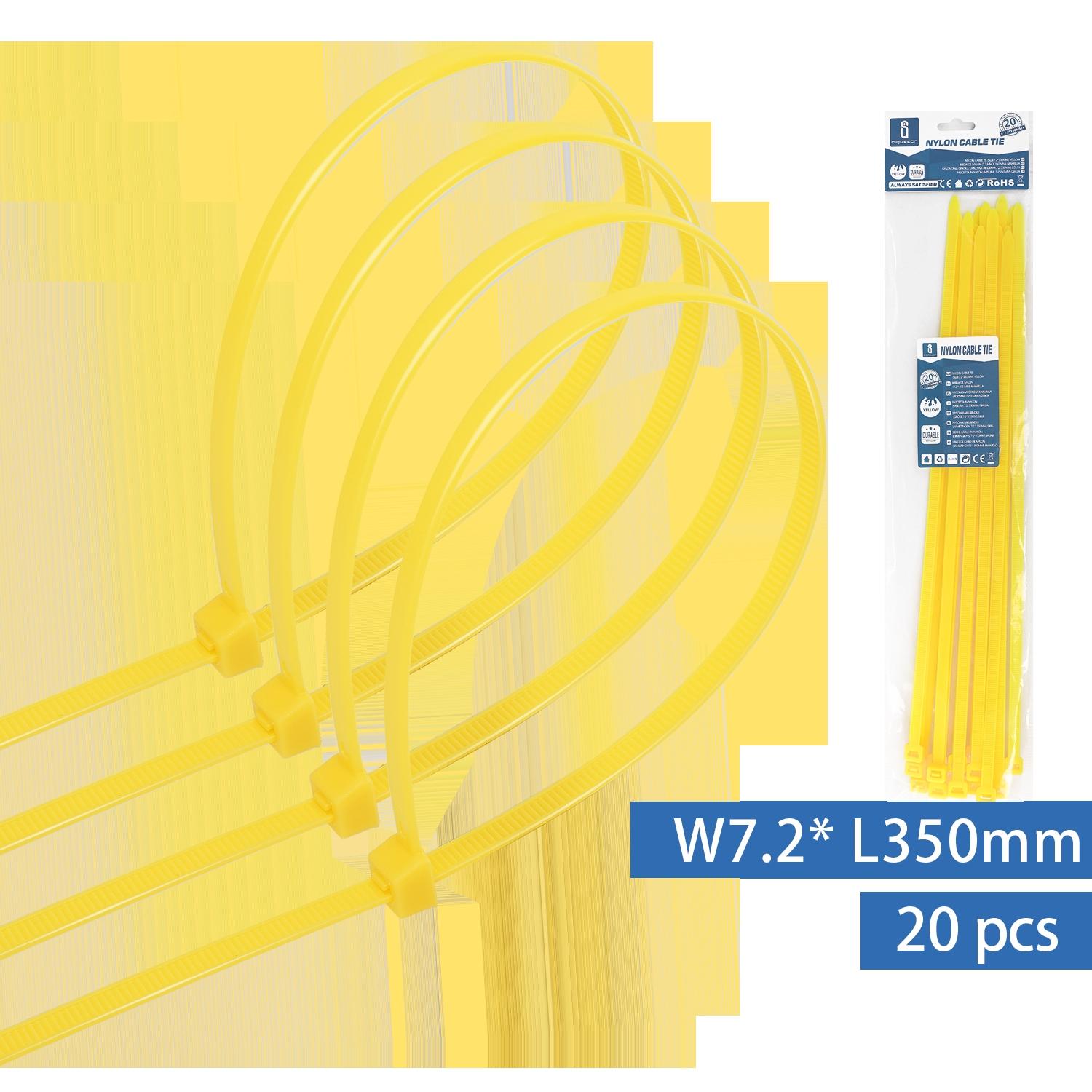 Nylon Cable Ties W7.2*L350mm Yellow