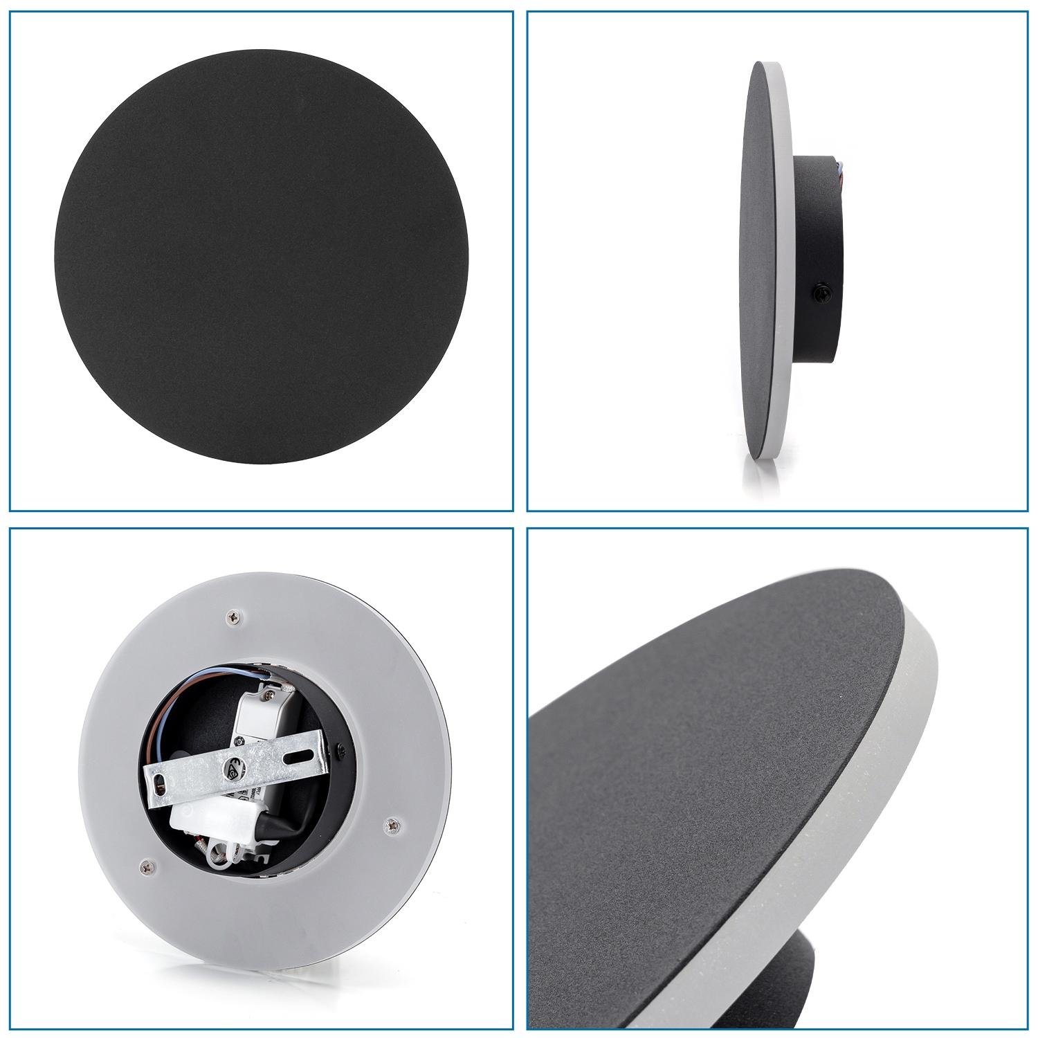 LED Metal Wall Light Black 6.5W