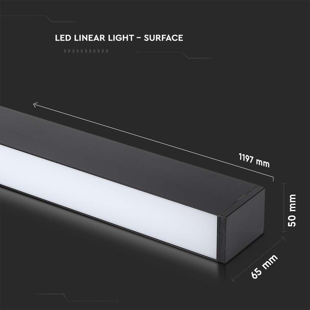 40W Lampa Biurowa, Chip SAMSUNG, Barwa:6400K, Obudowa: Czarna, VTAC, SKU 20464