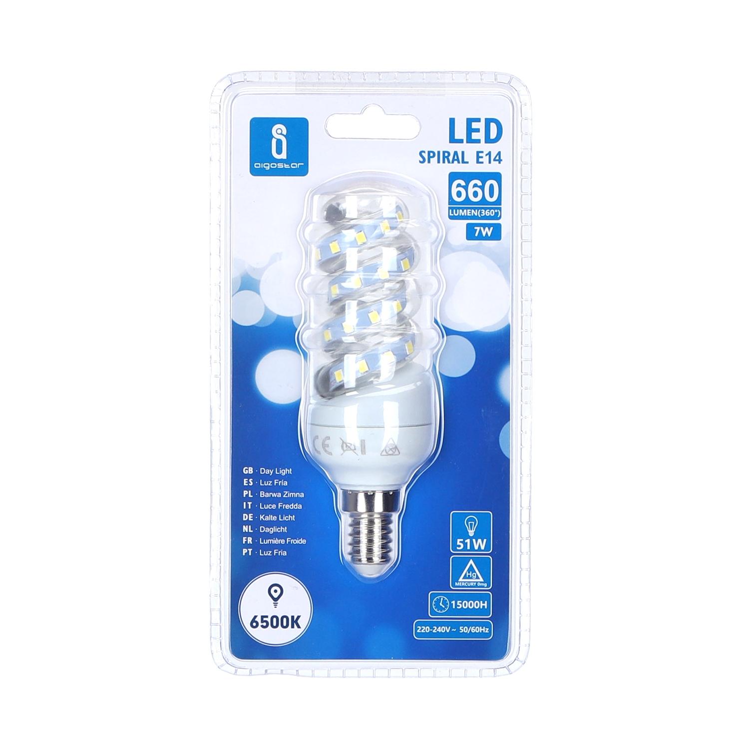 LED E14 7W Spiral tube