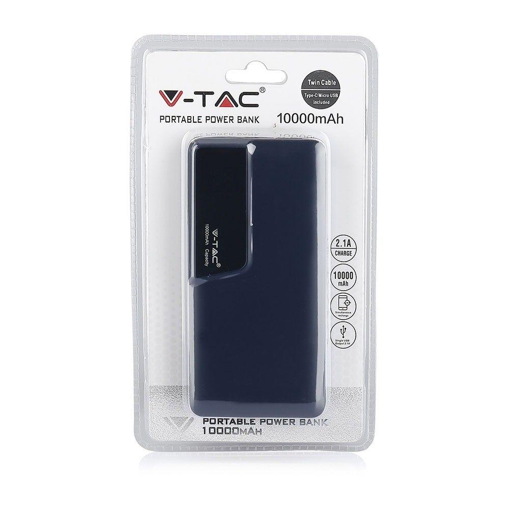 VT-3511 10000mah POWER BANK WITH DIGITAL DISPLAY & USB TYPE-C-NAVY