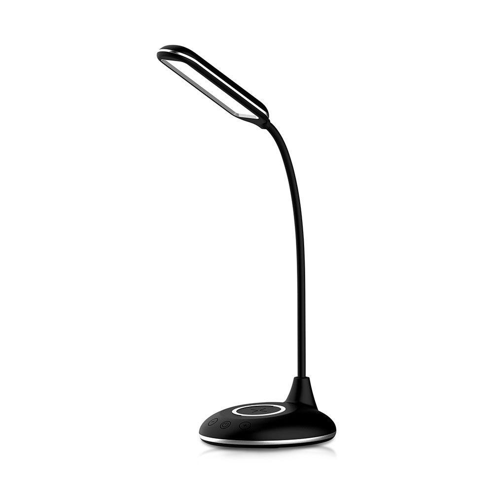 VT-7705 5W LED TABLE LAMP WITH WIRELESS CHARGER 2700K-6500K BLACK