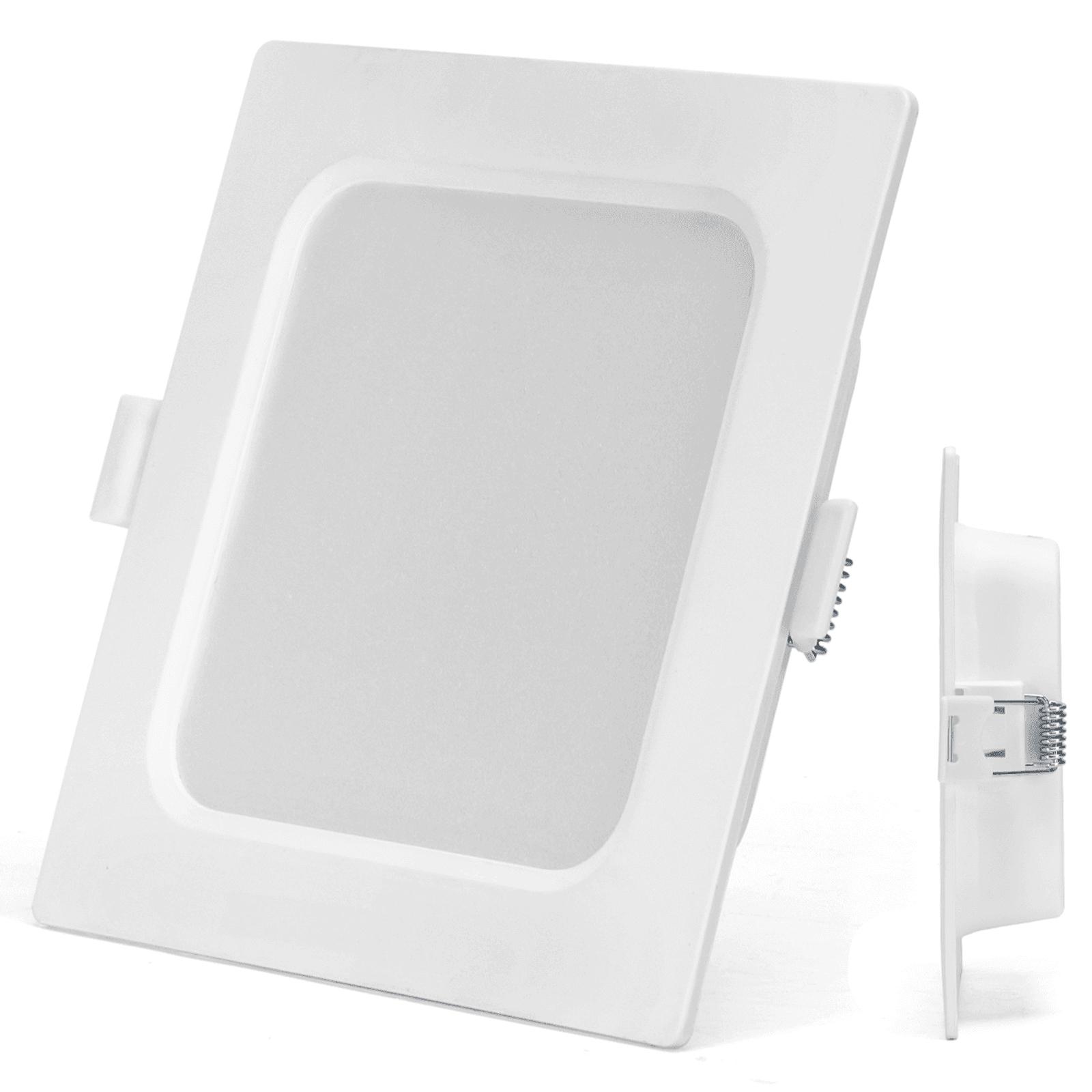 E6 LED  Flush-mounted Square Downlight 9W Natural Light