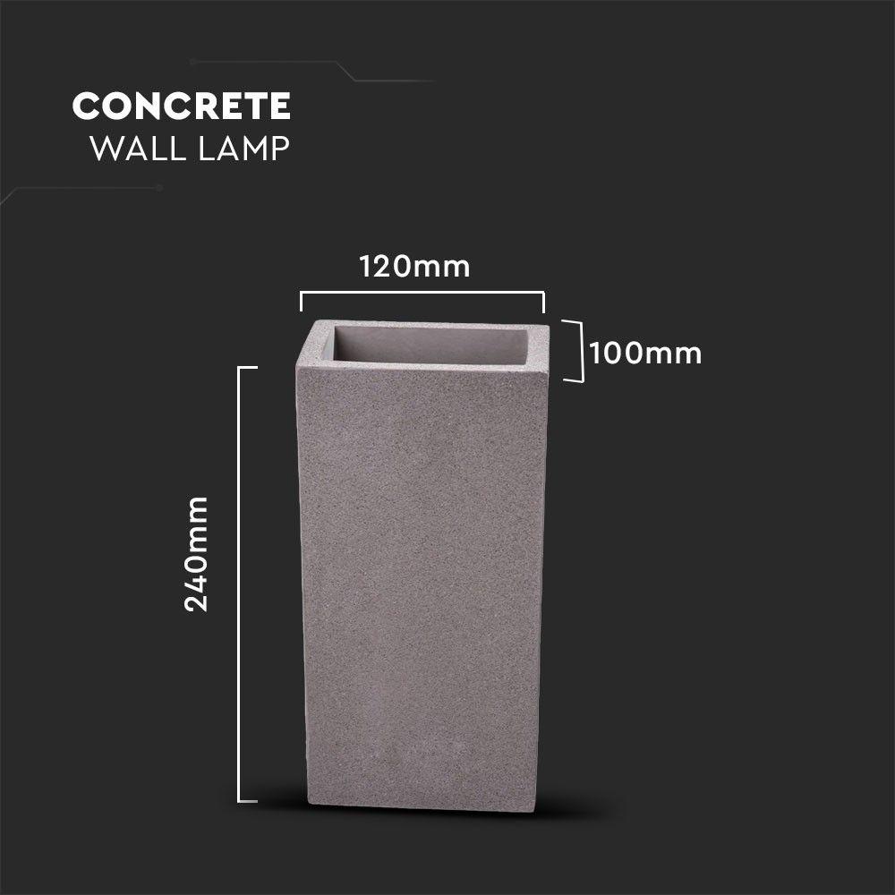 VT-893 LED CONCRETE WALL LAMP-LIGHT GREY G9 IP20