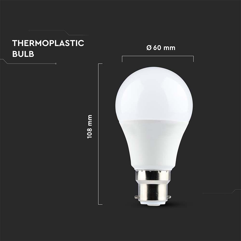 VT-2189 8.5W A60 THERMAL PLASTIC LED BULB 4000K B22