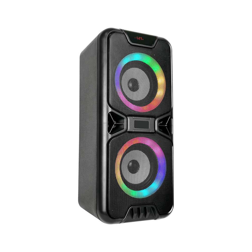 VT-6204-2 2x10W RECHARGEABLE SPEAKER USB & TF CARD SLOT RGB 2x4inch