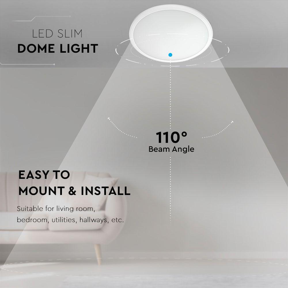 VT-12S 12W LED SLIM DOME LIGHT SAMSUNG CHIP 4000K