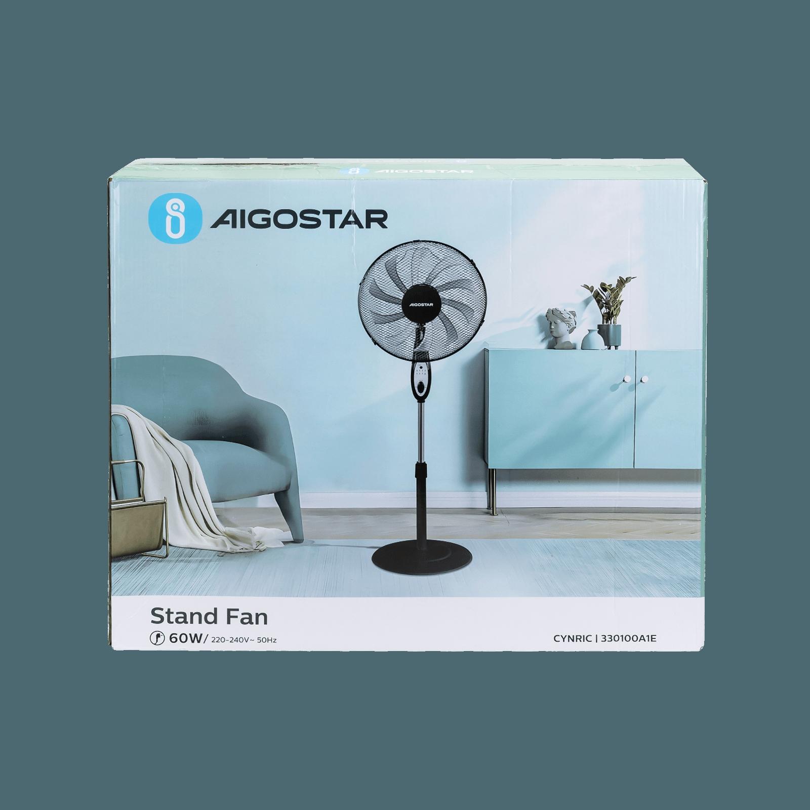 10-blade stand fan with remote control