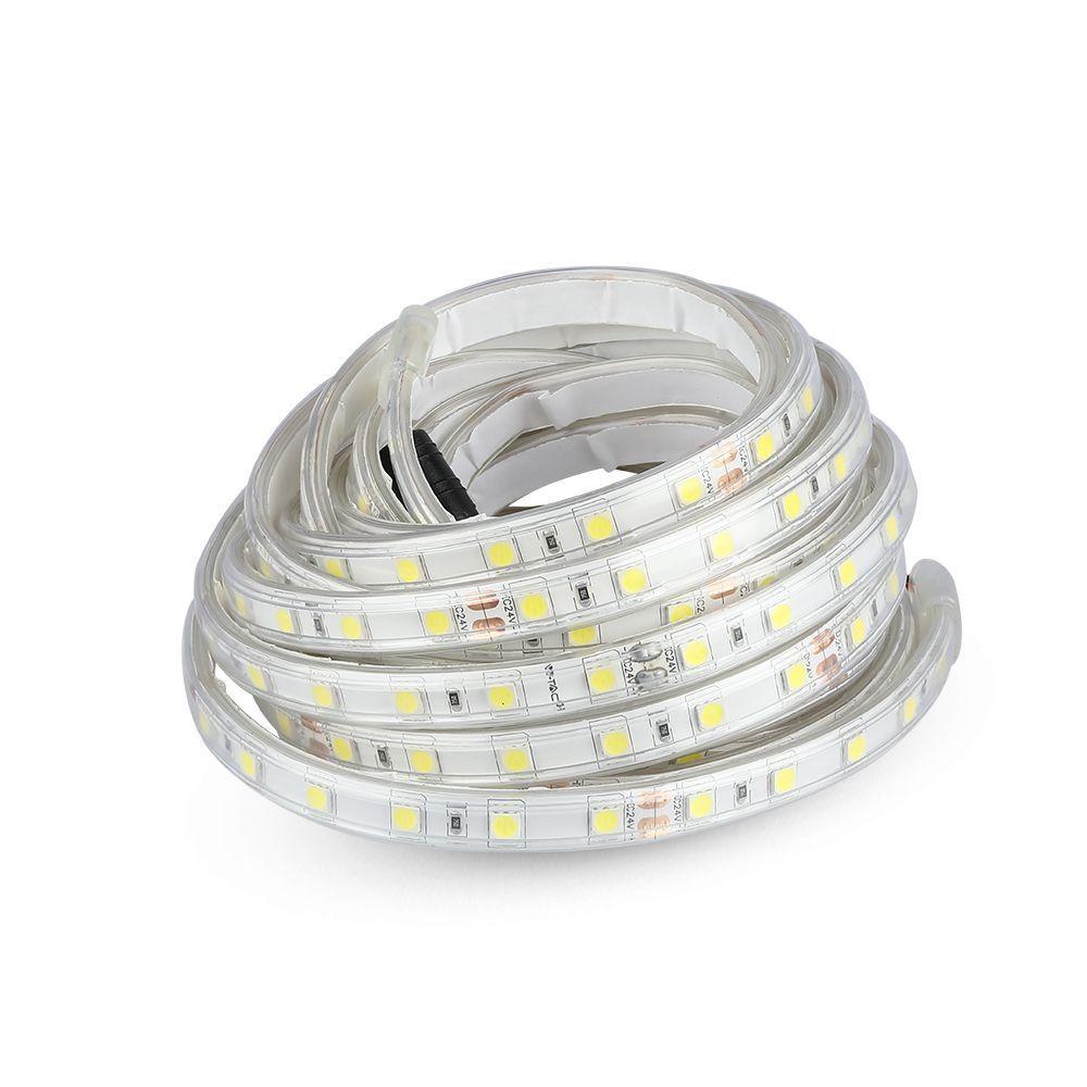 10W Taśma LED, Barwa:6400K, IP65/ Zasilanie: 24V, Rolka:5m, VTAC, SKU 212564