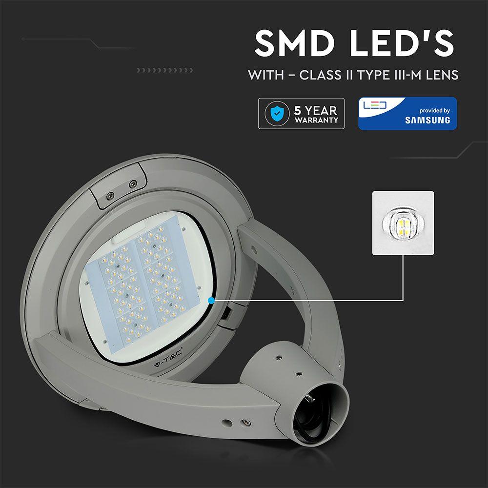 50W Lampa ogrodowa (CLASS II,TYPE III-M LENS), Chip SAMSUNG, Barwa:4000K, VTAC, SKU 782