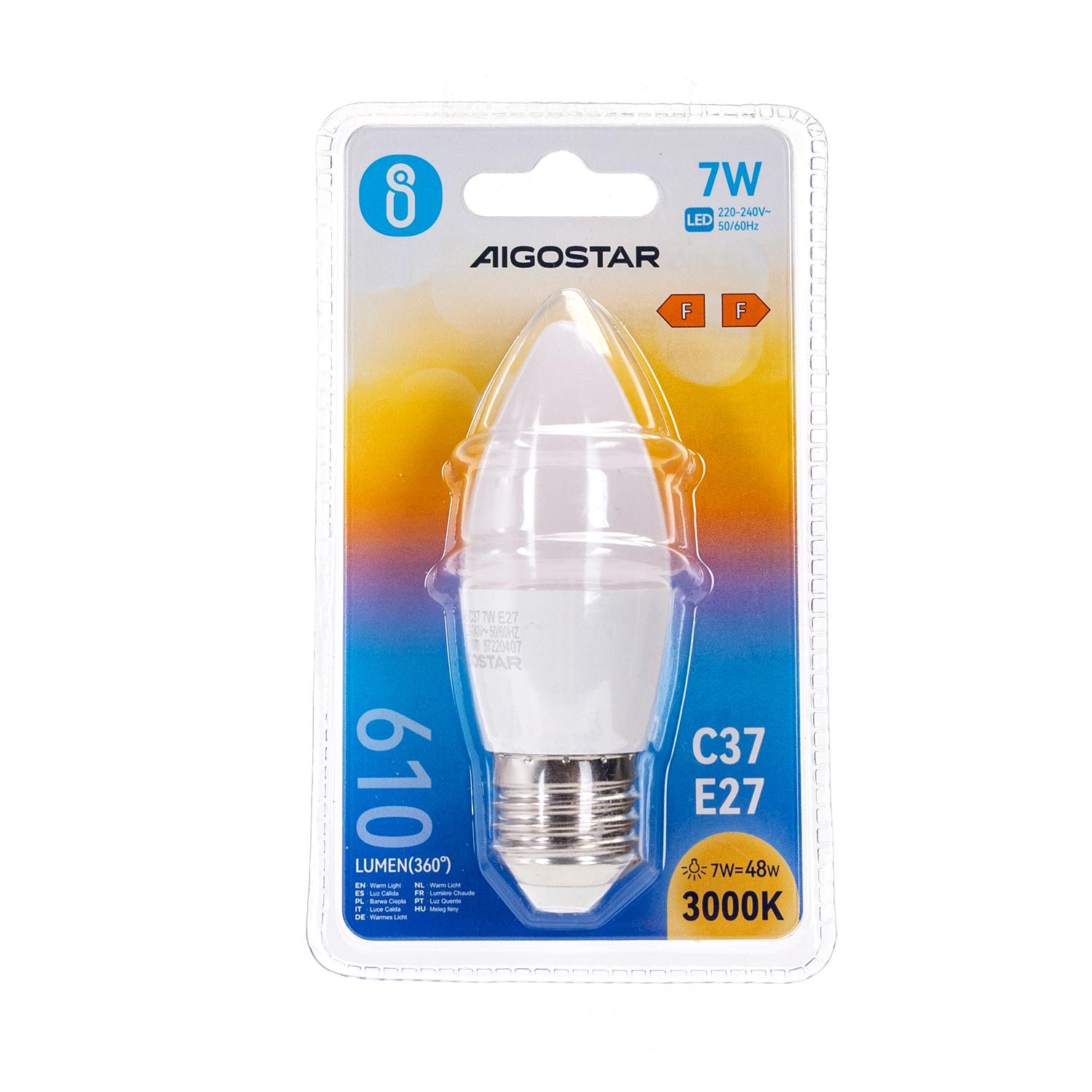 LED E27 7W C37