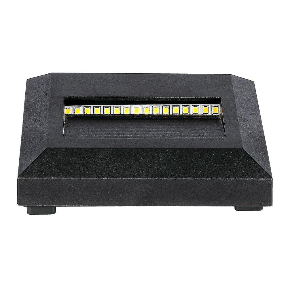 VT-1152 2W LED STEP LIGHT 3000K BLACK BODY SQUARE